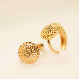 Aretes Mándala De La Suerte Con Zircones - Baño Oro De 18k