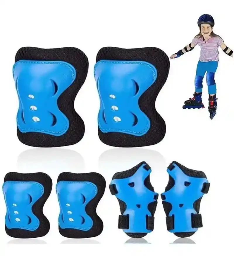 Kit Protección Patinaje Set Codera Muñequera Rodillera Niños