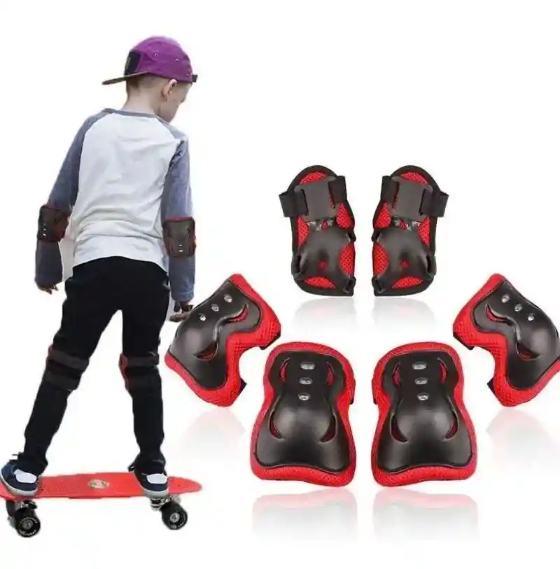 Kit Protección Patinaje Set Codera Muñequera Rodillera Niños