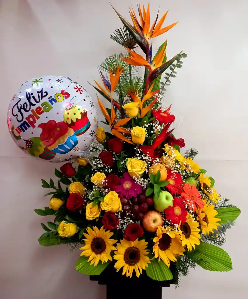 Ramo Con Frutas Y Globo