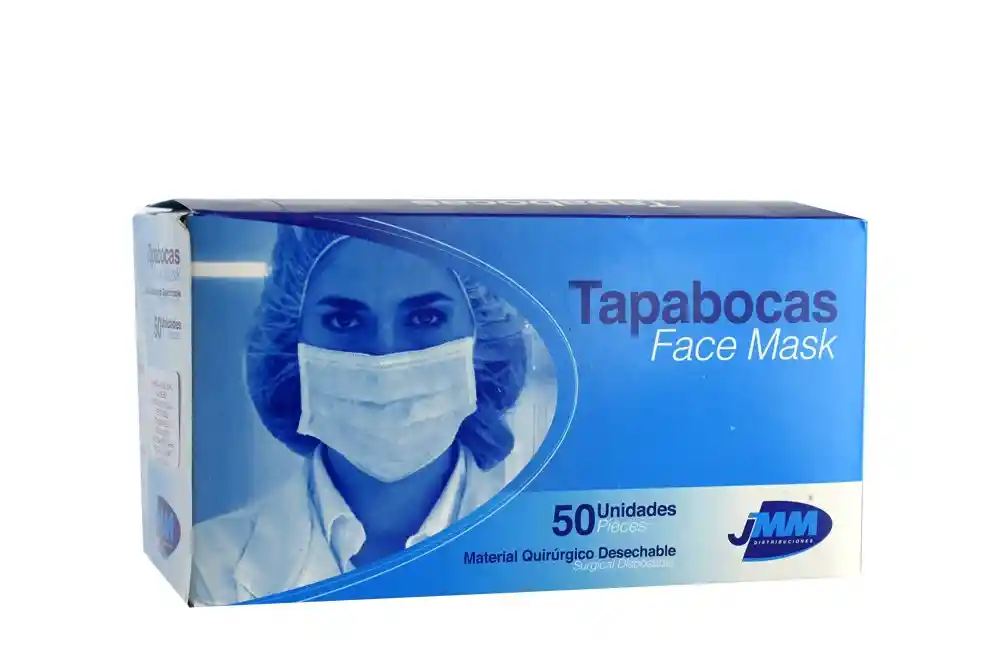 Tapabocas Desechable Negro X50 Unidades Jmm