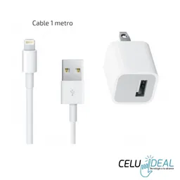 Cargador Iphone 5w Con Cable De 1 Metro Original (incluye Cable Y Cubo)