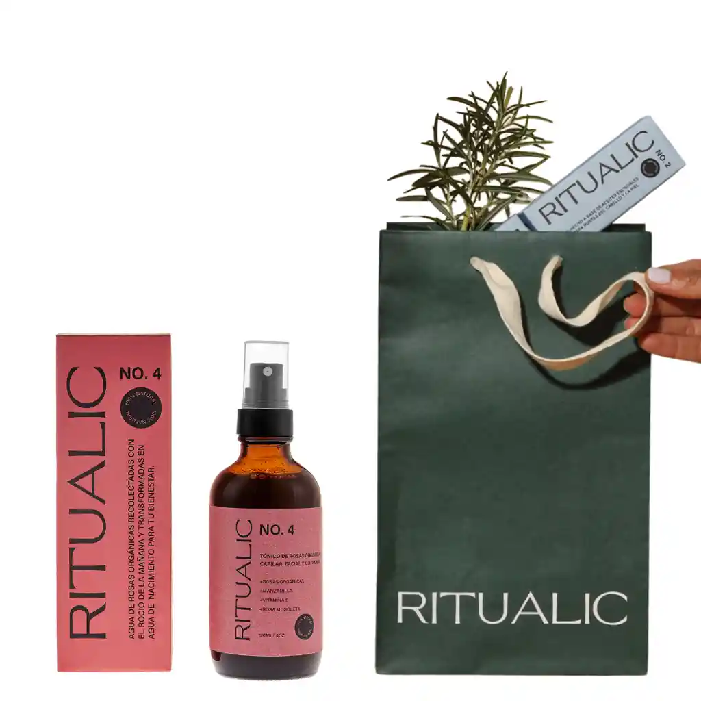 Regalo Tónico De Rosas Orgánicas Capilar, Facial Y Corporal