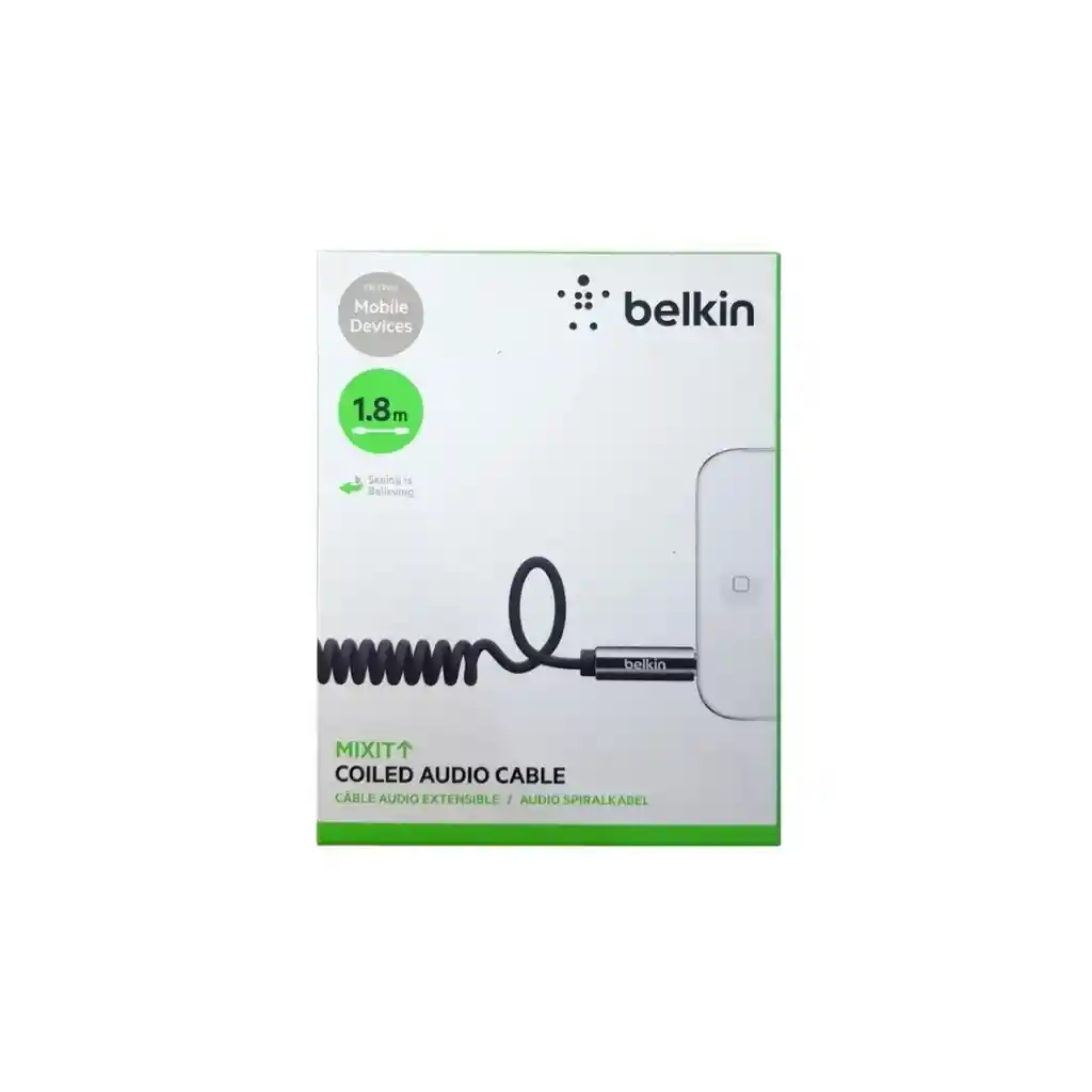 Cable Estereo Auxiliar 1- 1 3.5mm 1.8m Belkin Resortado