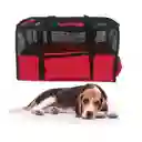 Maletin Cargador Guacal Grande Color Rojo Para Transportar Perro Y Gatos