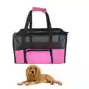 Maletin Cargador Guacal Grande Color Rosado Para Transportar Perro Y Gatos