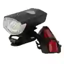 Linterna Luces Luz Led Recargable + Stop Para Bicicleta