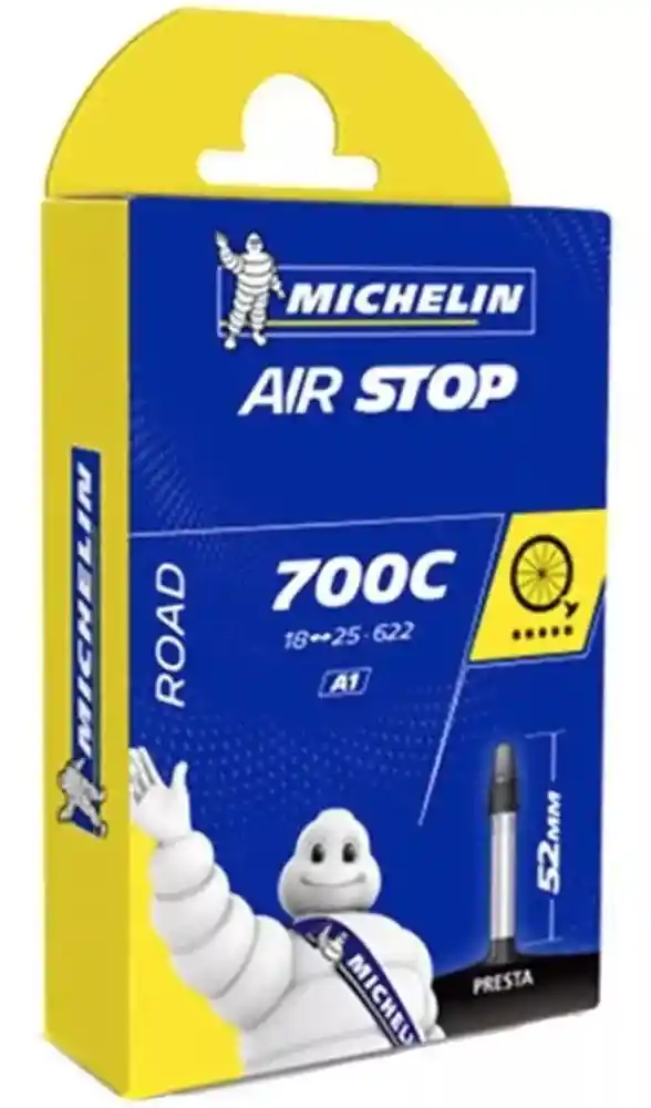 Neumatico De Bicicletas Michelin Air Stop 700x18-25c Valv Presta 52mm