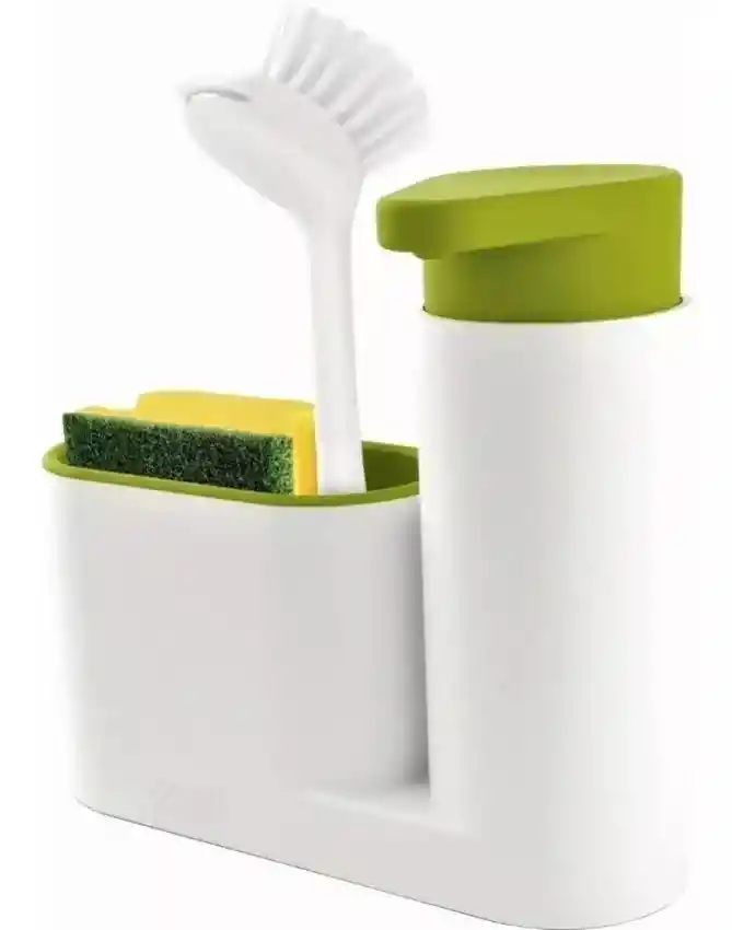 Dispensador Jabón Organizador Cocina Porta Esponja Cepillo