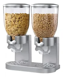 Dispensadores De Cereal Doble Almacenamiento Alimento Seco
