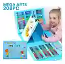 Set Arte Niños Maleta 208 Piezas Crayón Acuarela Plumón