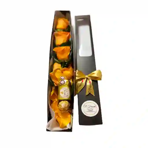 Caja De Rosas Feliz Dia