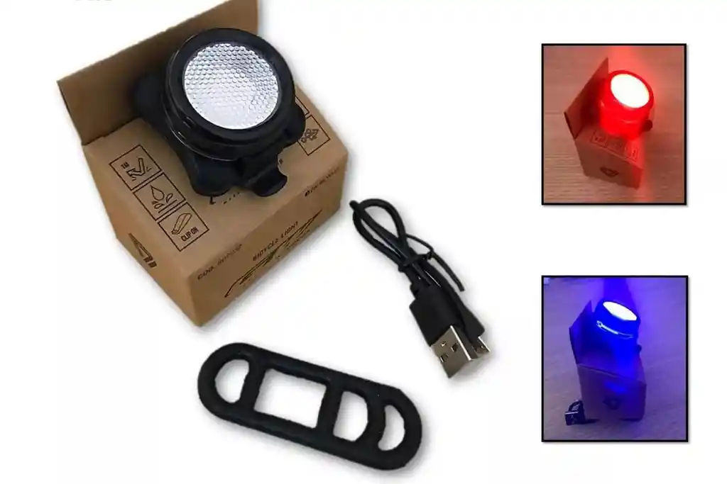 Luz De Bicicleta Gw Trasera Rojo-azul Usb 40lum