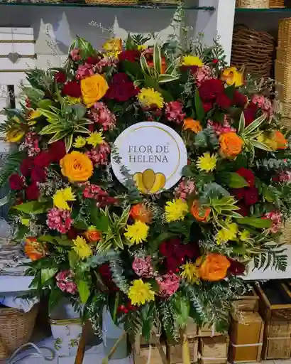 Corona Fúnebre Flor De Helena