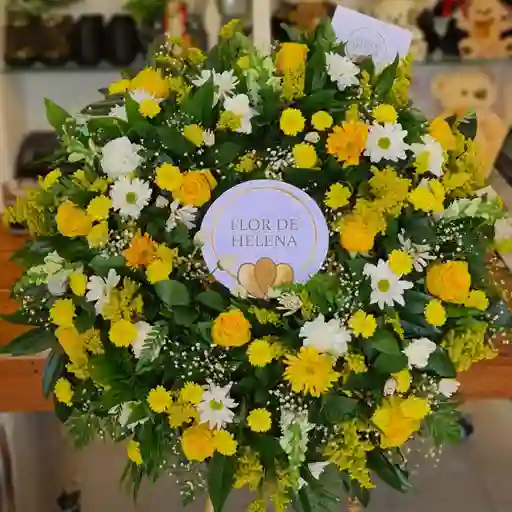 Corona Fúnebre Flor De Helena