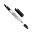 Sharpie Doble Punta Color Negro * Und