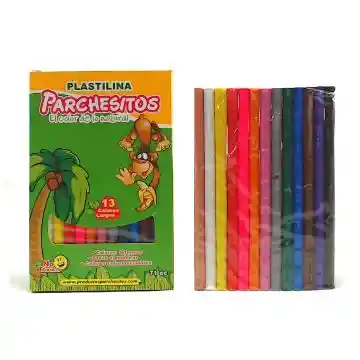 Caja De Plastilina Larga X 13 Barritas Parchesito