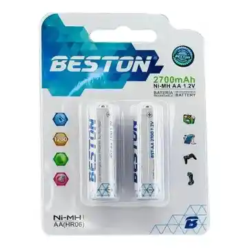 Pilas Bateria Beston Aa Recargables 2700 Mah X2