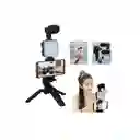 Kit Para Fotografia Microfono Tripode Luz Control Bluetooth