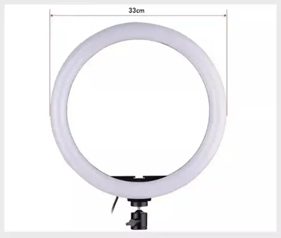 Aro De Luz Led 33 Cm Foto Selfie + Trípode Y Soporte Celular