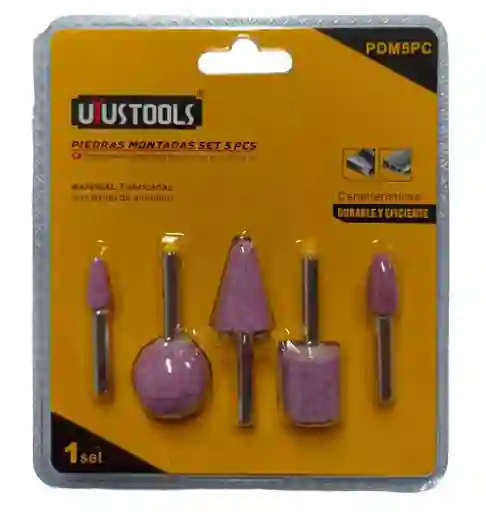 Piedras Montadas Rojas Para Mototool Jg 5pc Pdm5pc Uyustools