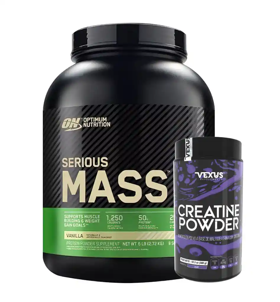 Serious Mass 6 Lb + Creatine Powder 30 Serv