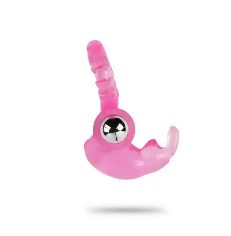 Anillo Vibrador Para Pene En Silicona Forma De Conejo Rosado