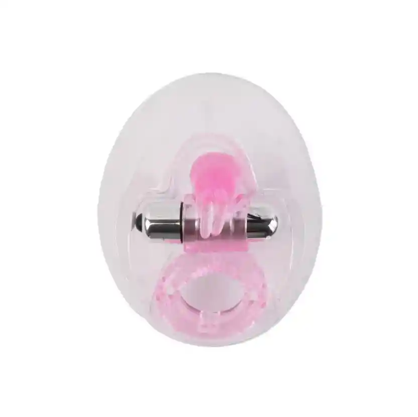 Anillo Vibrador Para Pene En Silicona Forma De Conejo Rosado