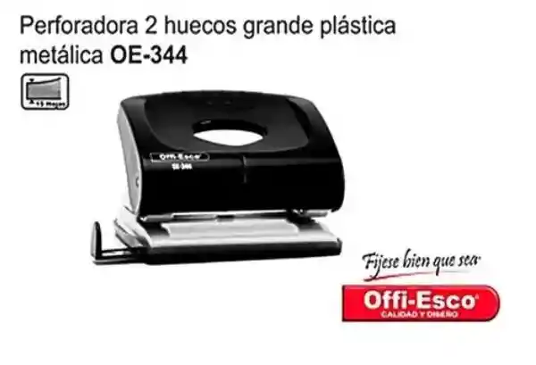 Perforadora 2 Huecos Grande Offiesco Oe-344 Métalica Plástica