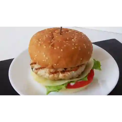 Hamburguesa de Pollo + Papas Fritas