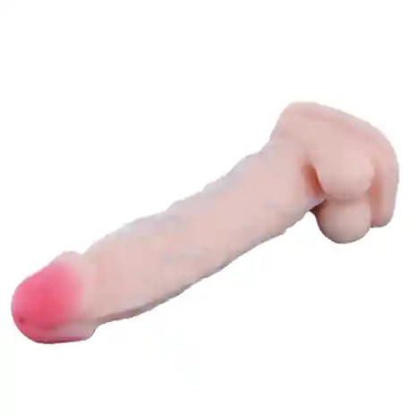 Dildo 38cm + Lub Caliente Es Grueso Y Gigante Esqueleto Interior Móvil