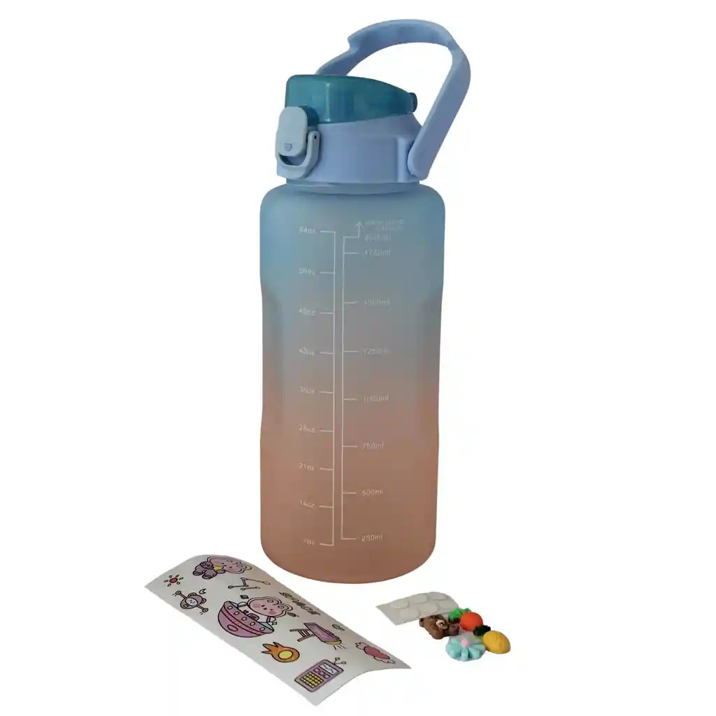 Termo Botella Para Bebidas Frias O Calientes De Colores Con Sticker