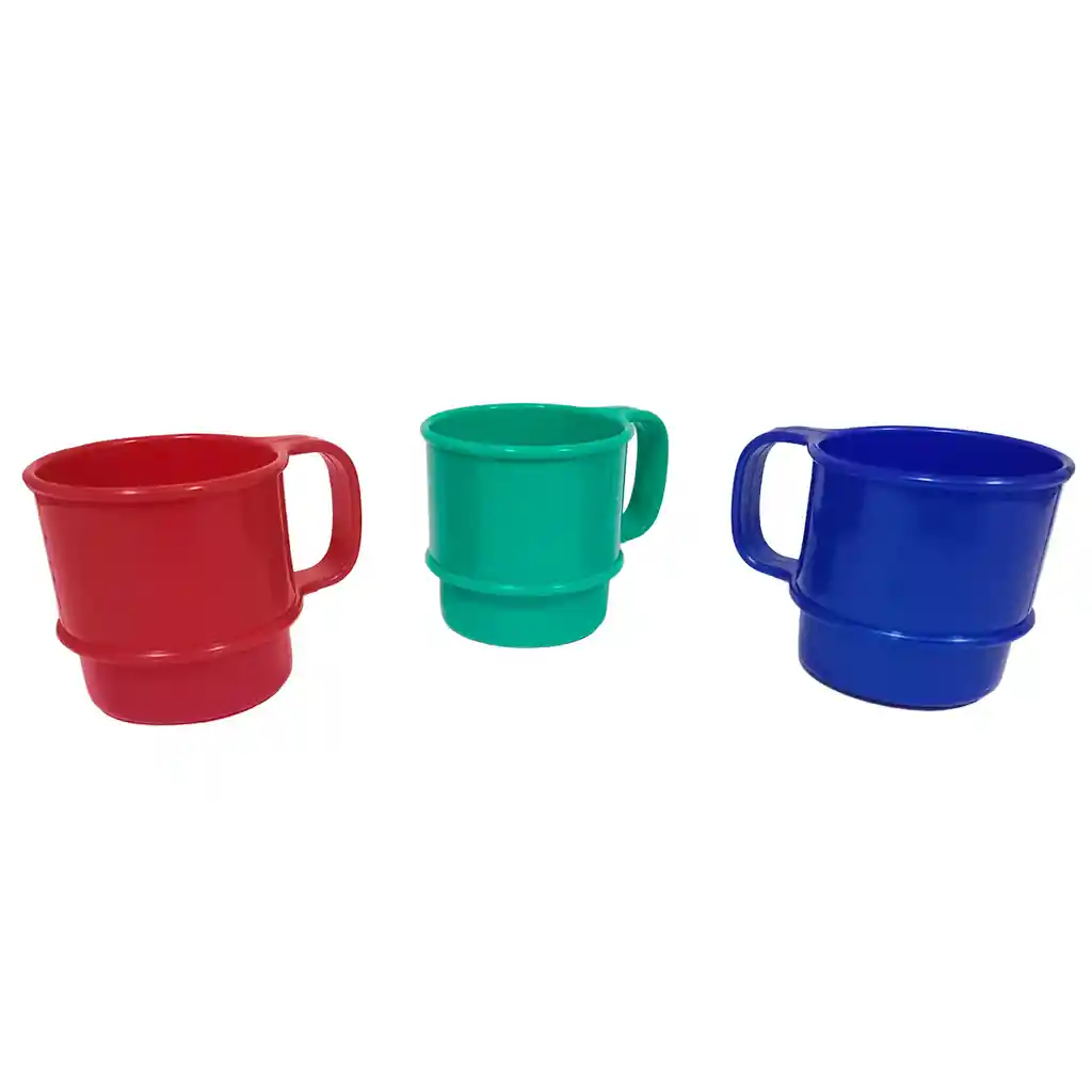Mini Mugs/pocillo X3 Unidades Plastico Bebida Fria/caliente