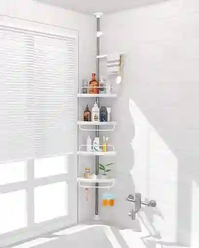 Organizador Esquinero Para Baño Ajustable Hasta 2.4 Mt Alto