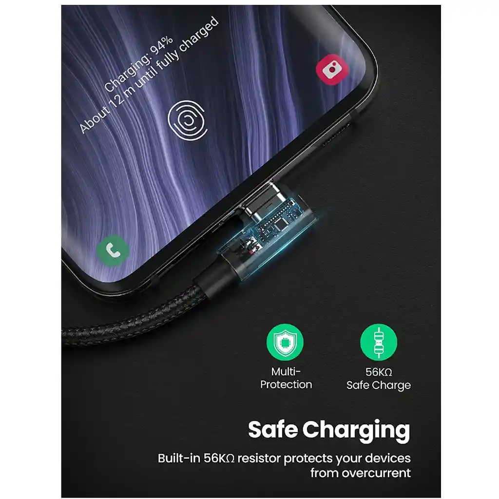 Cable Tipo C Carga Rapida Nylon 2 Metros Premium Samsung Huawei