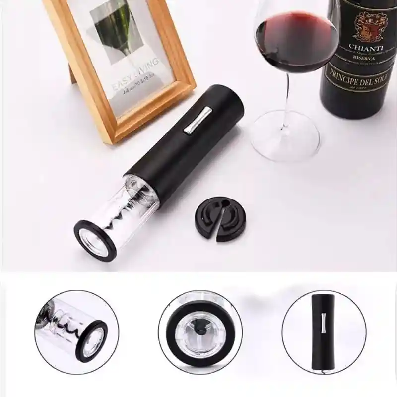 Sacacorchos Electrico Recargable Para Vino Negro