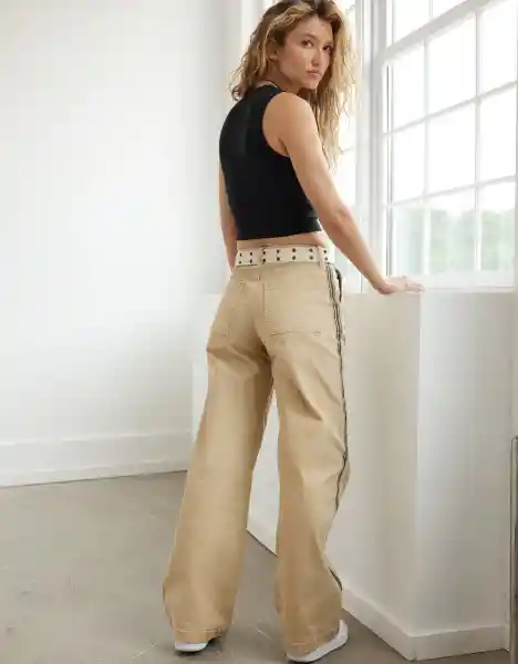 Pantalón Mujer Beige Talla 0 American Eagle