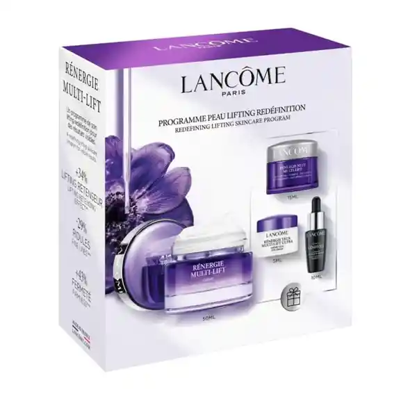 Lancome Set De Tratamientos Rénergie Multi-lift Ultra Día 50 Ml + Crema De Noche 15 Ml + Genefique 10 Ml