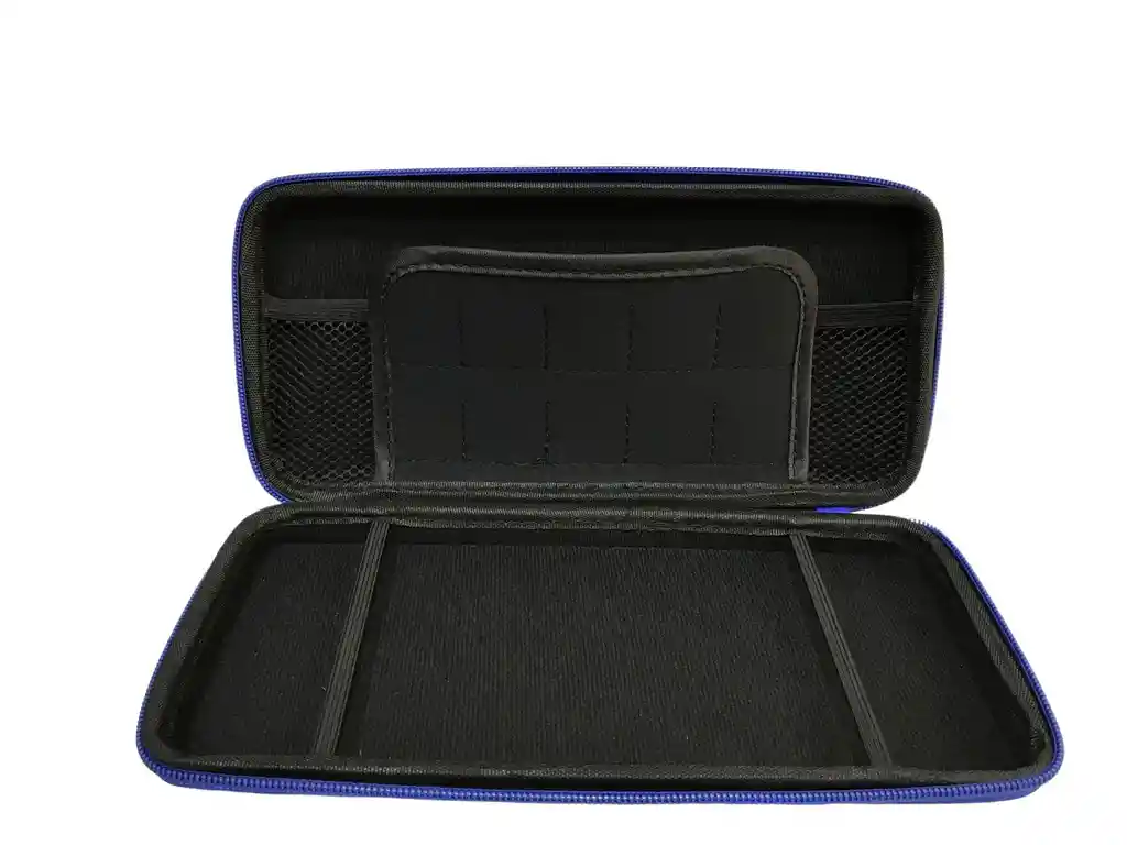 Estuche Rigido Azul + Vidrio Para Nintedno Switch Oled