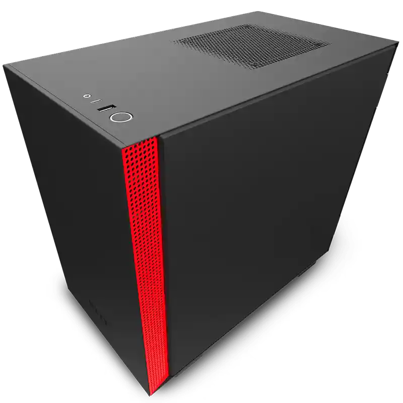 Caja M-itx Nzxt H210i (negro & Rojo)