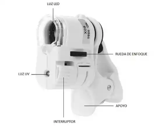 60*illuminating Portable Microscope With Cell Clip