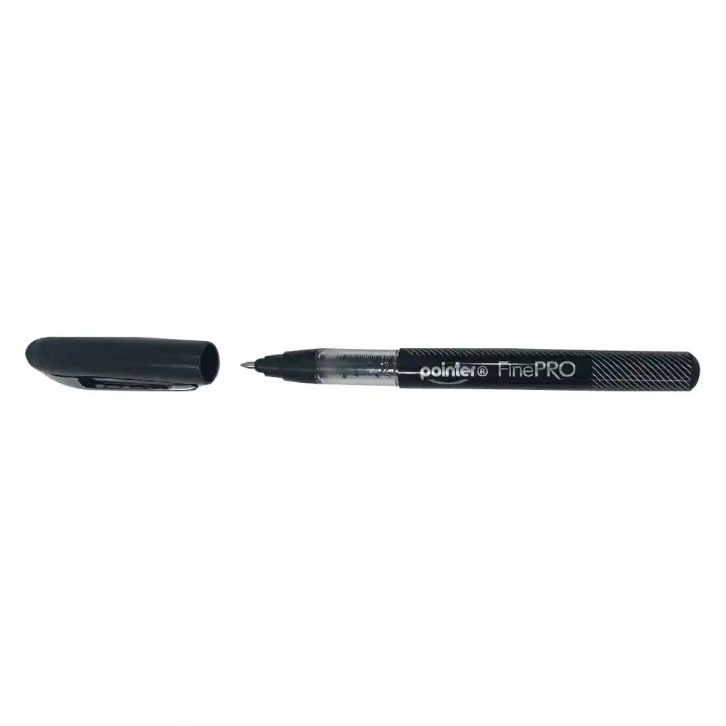 Bolígrafo Pointer Fine Pro Punta 0.5 Mm Color Negro Con Tapa