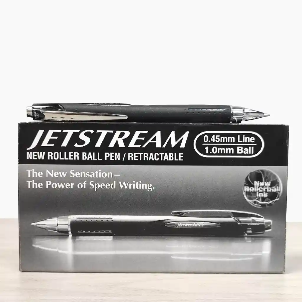  Boligrafo  Uni Ball  Roller Jetstream Retractil 1.0 Mm Negro. 