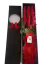 Caja Premium De 16 Rosas Rojas