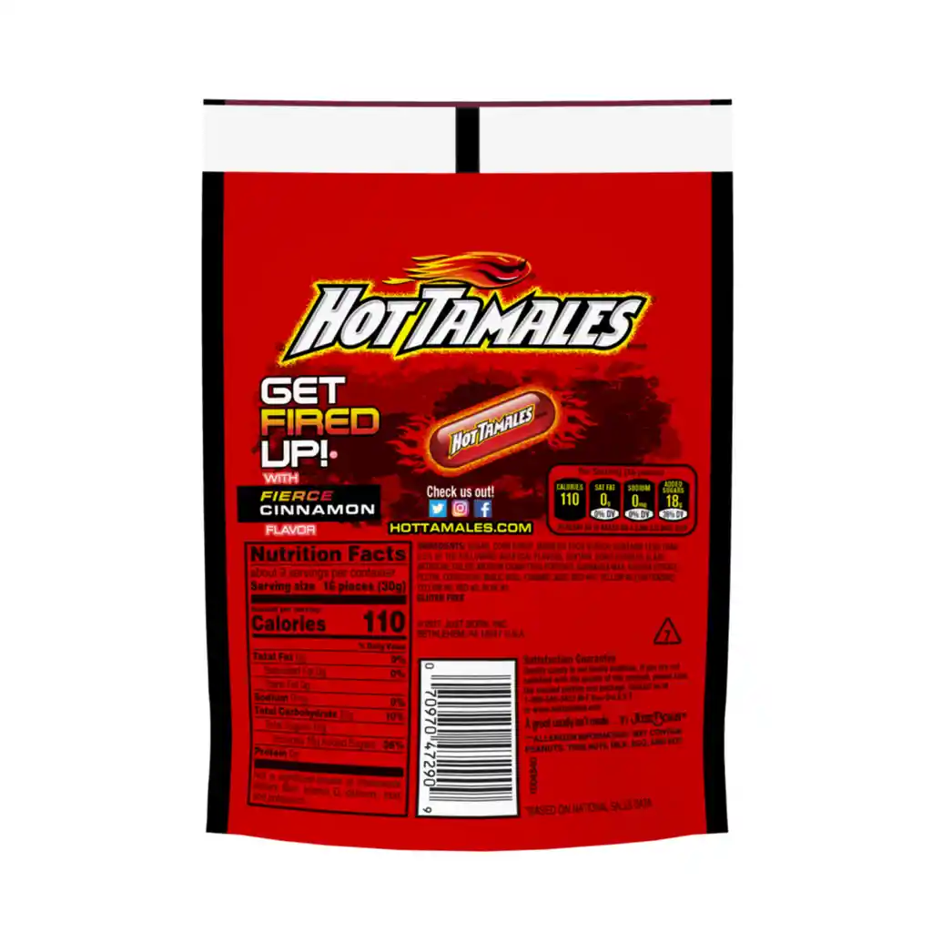 Hot Tamales Bolsa Dulce Canela 817g