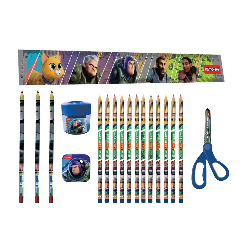 Kit De Útiles Escolares Primavera Lightyear De Disney X 19 Piezas