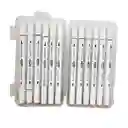 Marcador Permanente Pointer Doble Punta En Estuche X 12 Und.