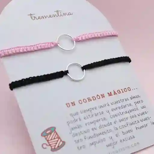 Pulsera Pareja Cordón Mágico Tejida