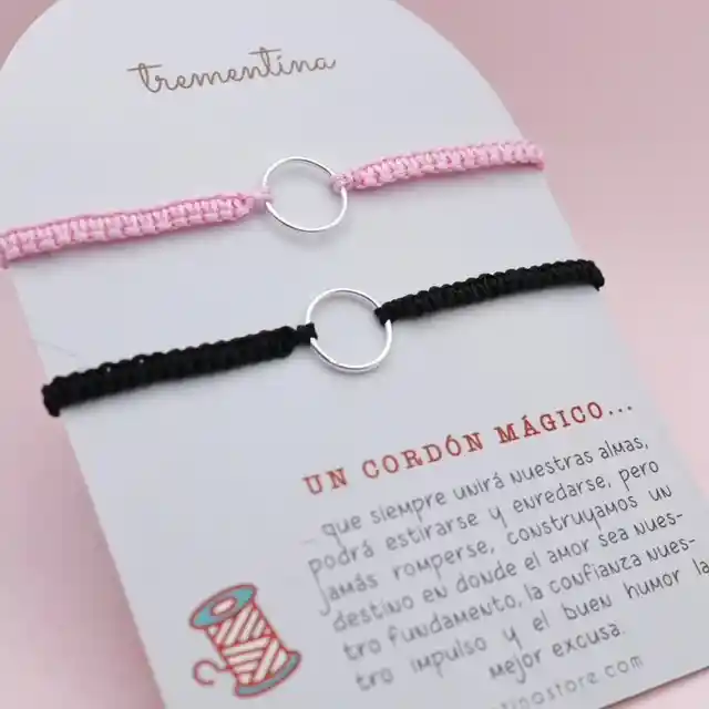 Pulsera Pareja Cordón Mágico Tejida