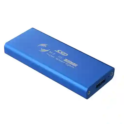 Caja Externa Case Disco Ssd M2 A Usb 3.0 + Cable + Atornilla - Azul